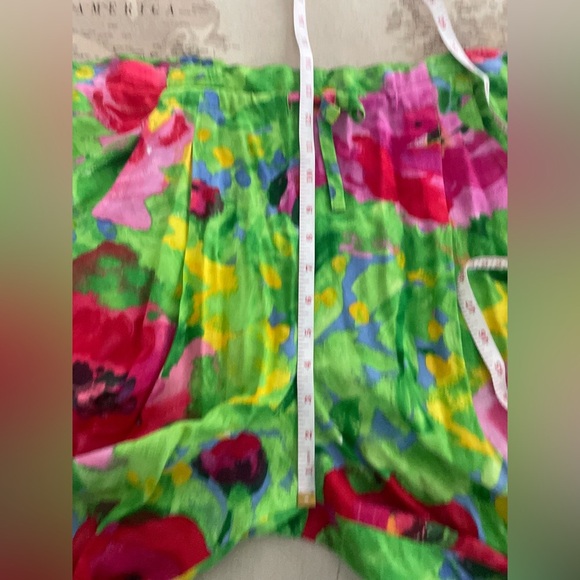 JAMS WORLD FLOWER FRIENDS Vibrant Floral Cropped Pants Size Small - Picture 5 of 10